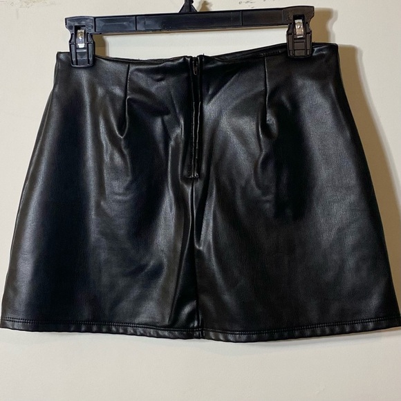 Altar'd State Black Faux Leather Pencil Mini Skirt - Picture 2 of 5